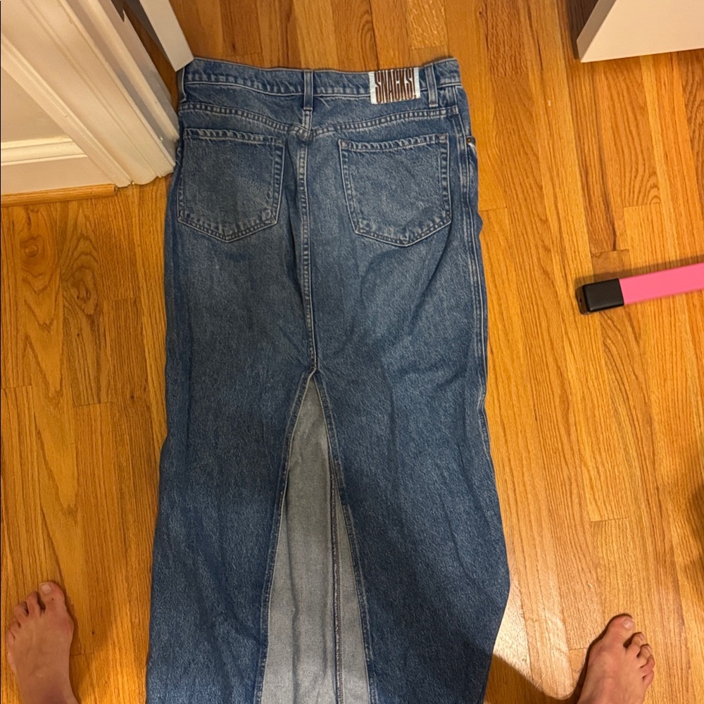 MOTHER candy stick denim maxi skirt - Picture 7 of 7